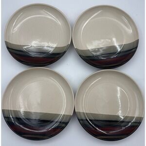 Sango Alpha White Plates 7 1/2" Salad Set Of‎ 4 Stoneware 4862-Preowned